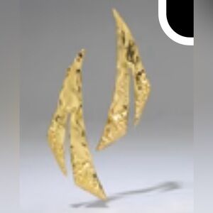 NWT Alexis Bittar Brut Gold Angular Earring